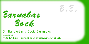 barnabas bock business card